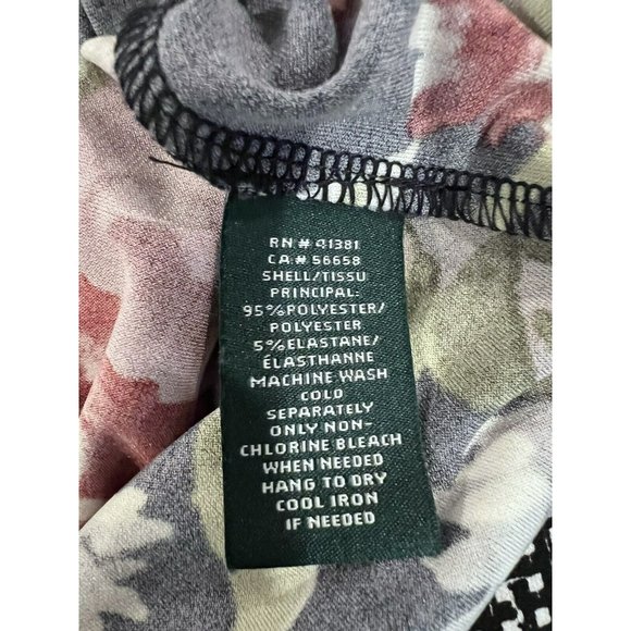 Lauren Ralph Lauren Dress Women's Size 10 Sheath Jersey Floral Faux Wrap - Picture 5 of 5